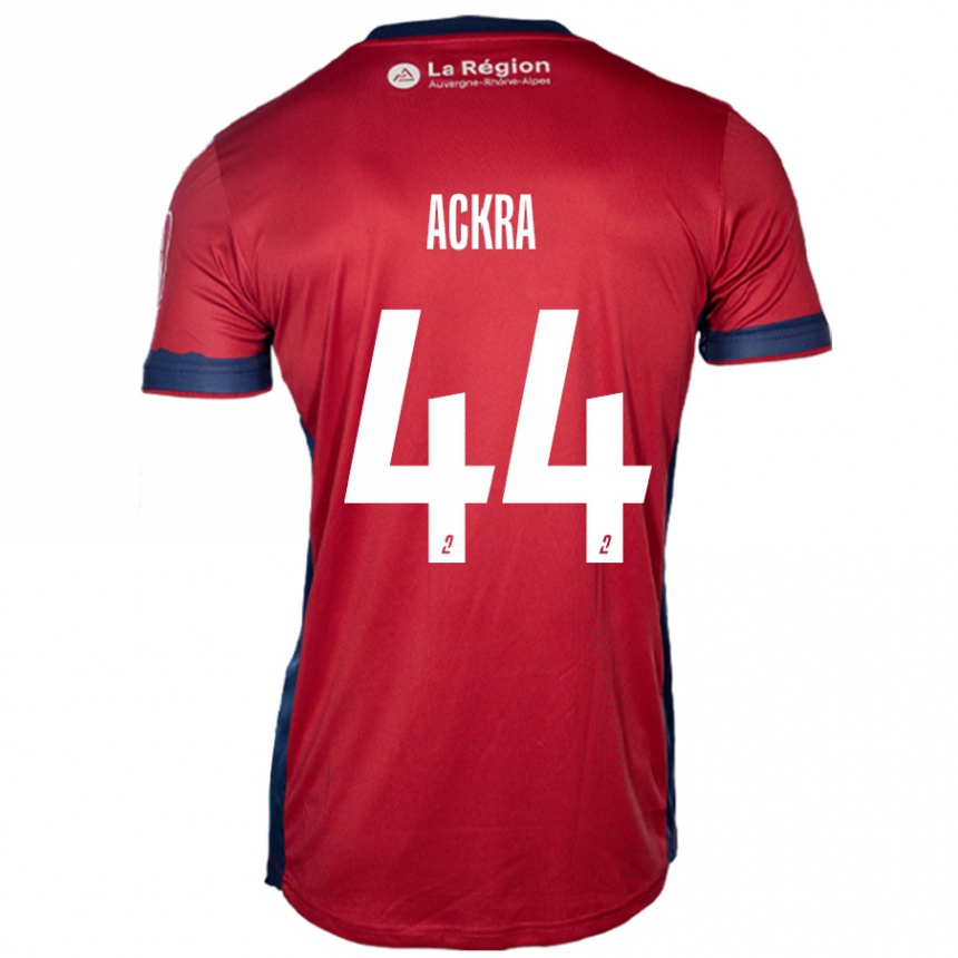 Men Football Allan Ackra #44 Light Burgundy Home Jersey 2024/25 T-Shirt Australia