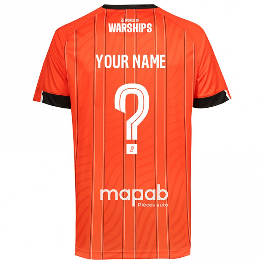 Men Football Your Name #0 Orange Home Jersey 2024/25 T-Shirt Australia