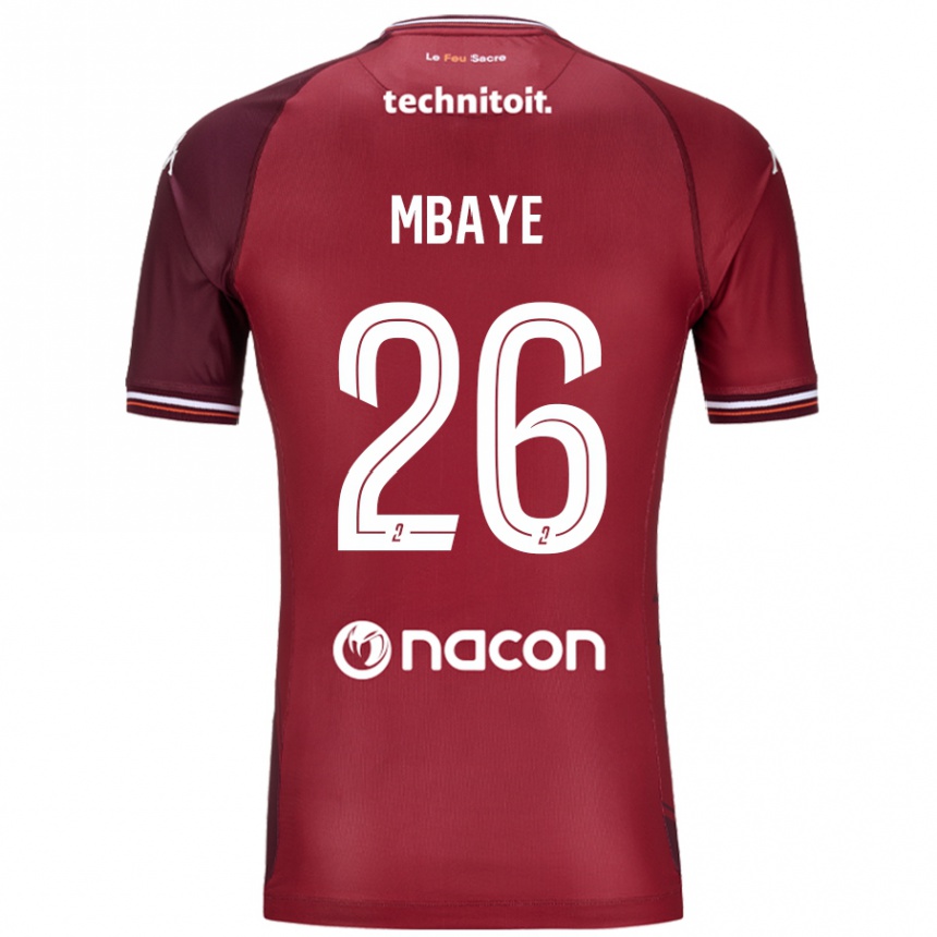 Men Football Malick Mbaye #26 Red Granata Home Jersey 2024/25 T-Shirt Australia