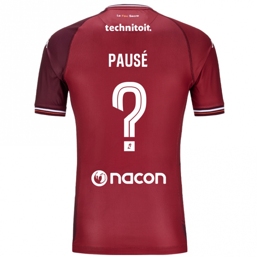 Men Football Luca Pausé #0 Red Granata Home Jersey 2024/25 T-Shirt Australia