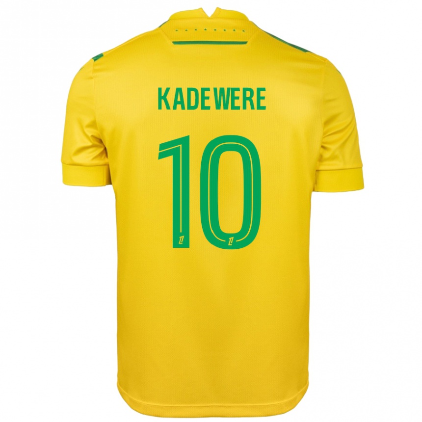 Men Football Tino Kadewere #10 Yellow Green Home Jersey 2024/25 T-Shirt Australia