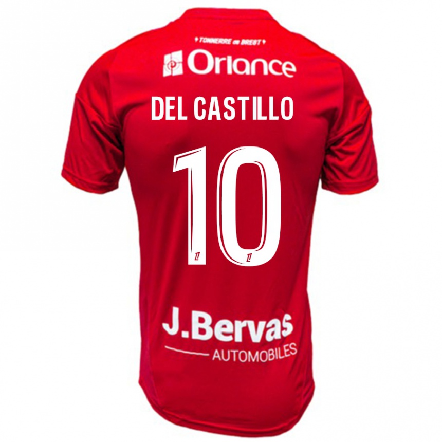 Men Football Romain Del Castillo #10 Red White Home Jersey 2024/25 T-Shirt Australia