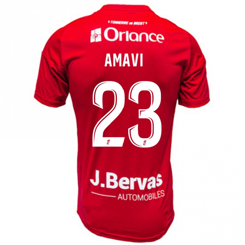 Men Football Jordan Amavi #23 Red White Home Jersey 2024/25 T-Shirt Australia