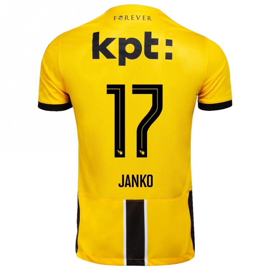 Men Football Saidy Janko #17 Yellow Black Home Jersey 2024/25 T-Shirt Australia