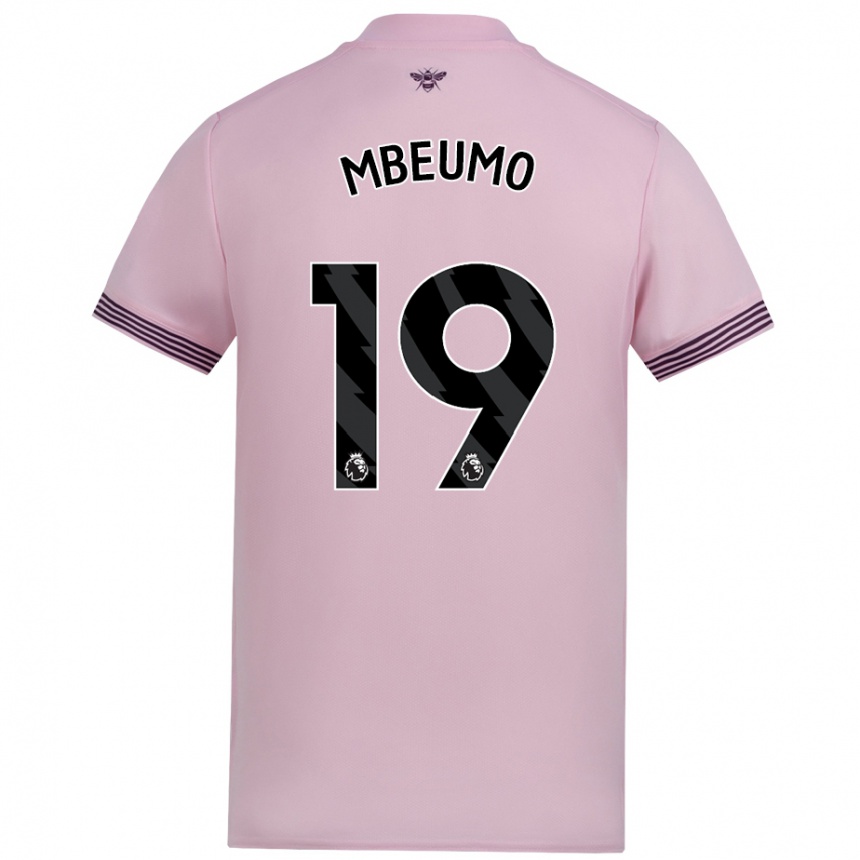 Men Football Bryan Mbeumo #19 Pink Away Jersey 2024/25 T-Shirt Australia