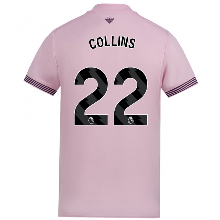 Men Football Nathan Collins #22 Pink Away Jersey 2024/25 T-Shirt Australia