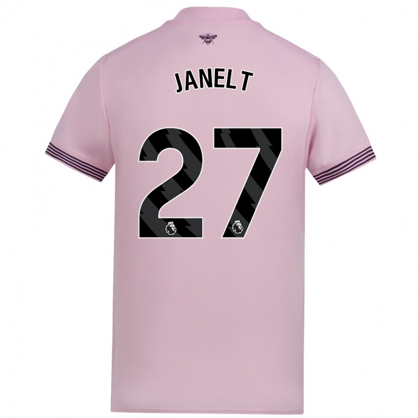 Men Football Vitaly Janelt #27 Pink Away Jersey 2024/25 T-Shirt Australia