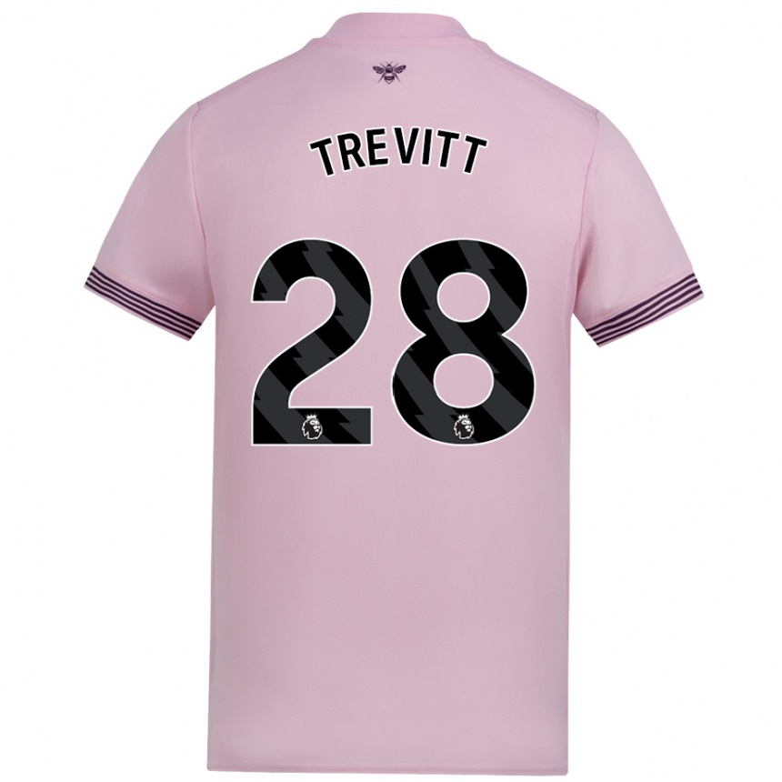 Men Football Ryan Trevitt #28 Pink Away Jersey 2024/25 T-Shirt Australia