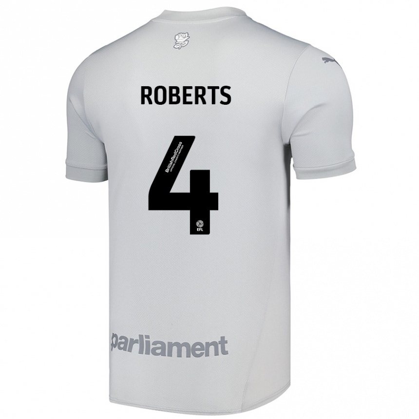 Men Football Marc Roberts #4 Silver Gray Away Jersey 2024/25 T-Shirt Australia