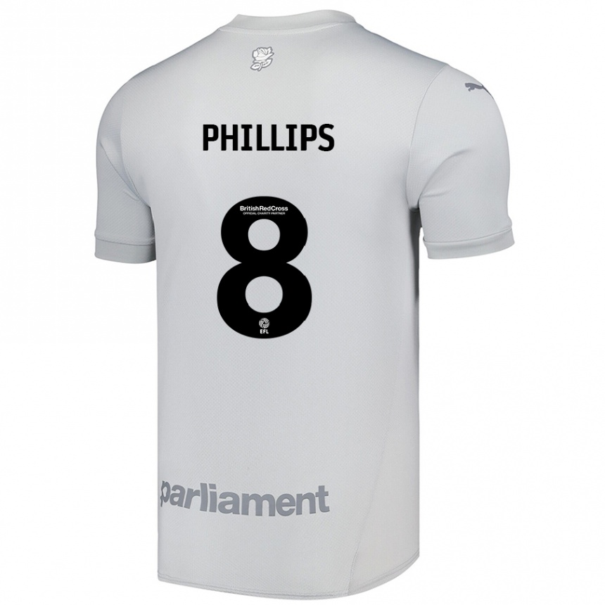 Men Football Adam Phillips #8 Silver Gray Away Jersey 2024/25 T-Shirt Australia