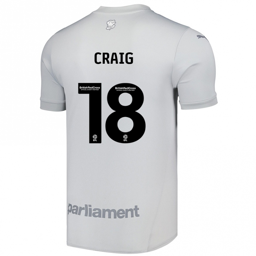 Men Football Matthew Craig #18 Silver Gray Away Jersey 2024/25 T-Shirt Australia