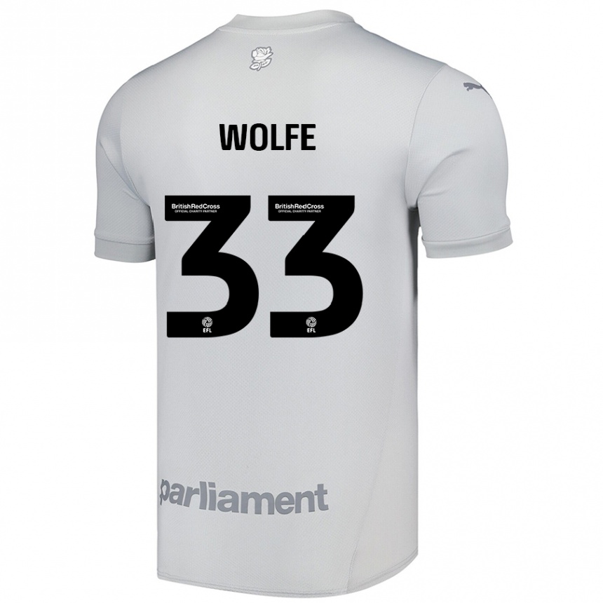 Men Football Matty Wolfe #33 Silver Gray Away Jersey 2024/25 T-Shirt Australia