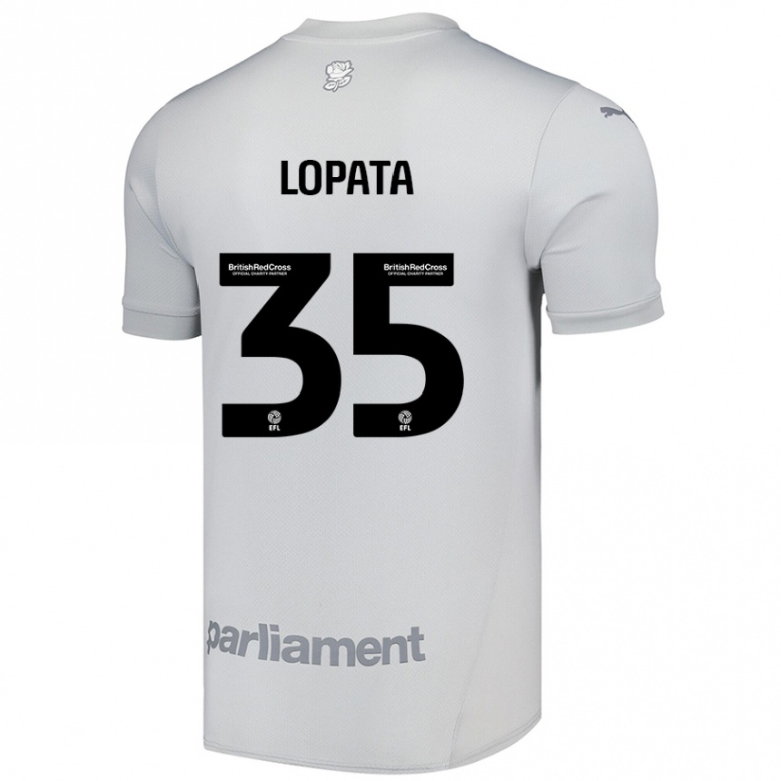 Men Football Kacper Lopata #35 Silver Gray Away Jersey 2024/25 T-Shirt Australia