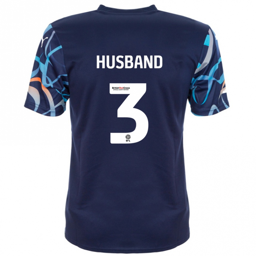 Men Football James Husband #3 Navy Blue Away Jersey 2024/25 T-Shirt Australia