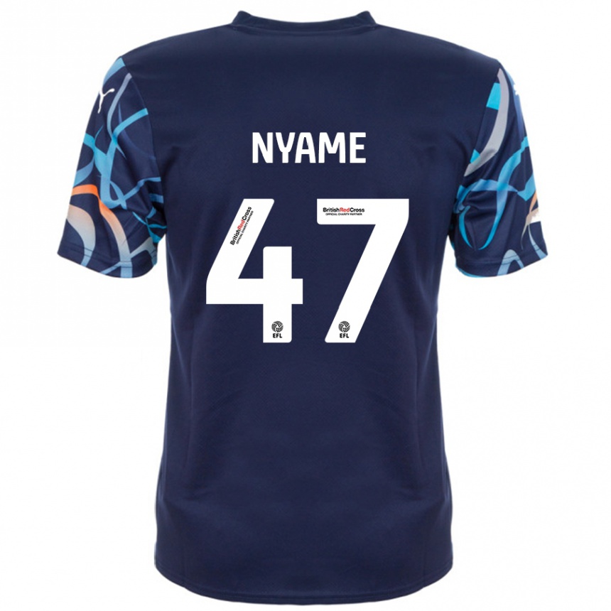 Men Football Josh Nyame #47 Navy Blue Away Jersey 2024/25 T-Shirt Australia