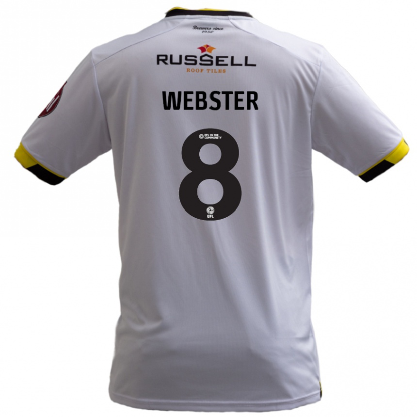 Men Football Charlie Webster #8 White Away Jersey 2024/25 T-Shirt Australia