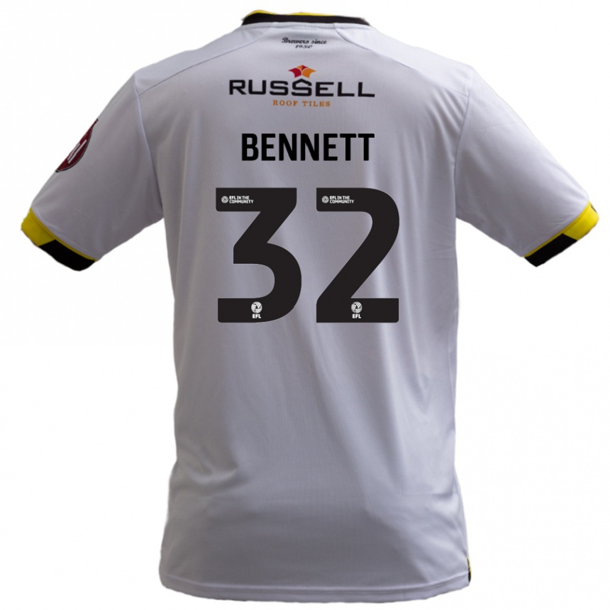 Men Football Mason Bennett #32 White Away Jersey 2024/25 T-Shirt Australia