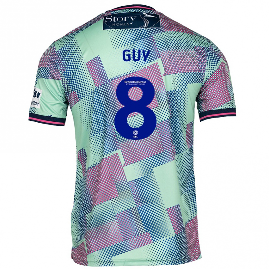 Men Football Callum Guy #8 Green Away Jersey 2024/25 T-Shirt Australia