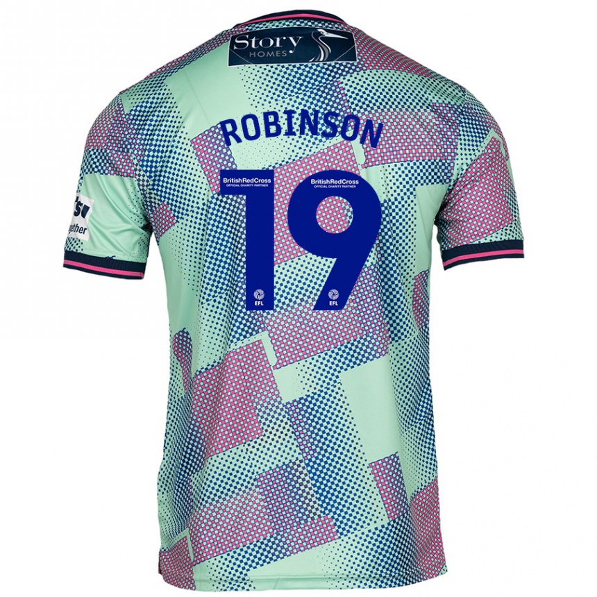 Men Football Jack Robinson #19 Green Away Jersey 2024/25 T-Shirt Australia