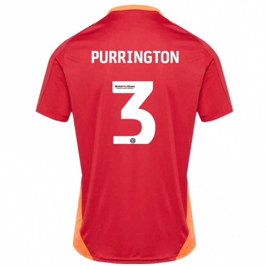 Men Football Ben Purrington #3 Blue Off White Away Jersey 2024/25 T-Shirt Australia