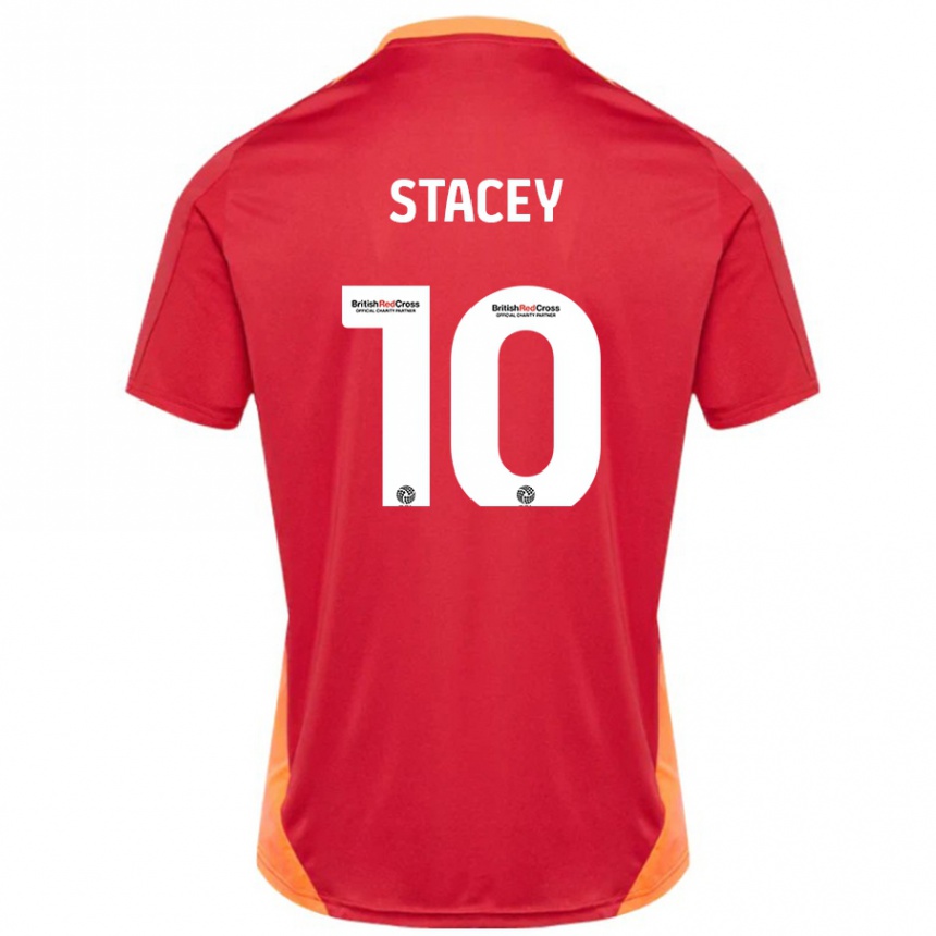 Men Football Sarah Stacey #10 Blue Off White Away Jersey 2024/25 T-Shirt Australia