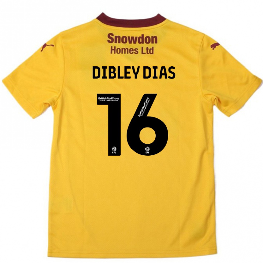 Men Football Matt Dibley-Dias #16 Orange  Burgundy Away Jersey 2024/25 T-Shirt Australia