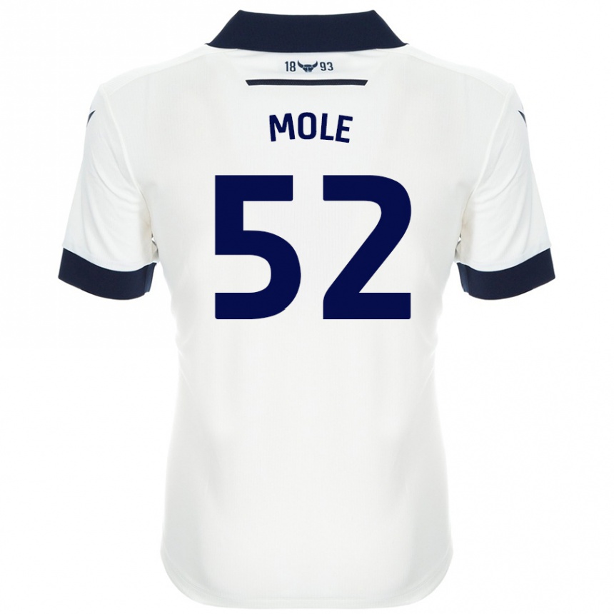 Men Football Harrison Mole #52 White Navy Blue Away Jersey 2024/25 T-Shirt Australia