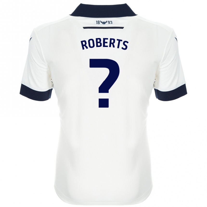 Men Football Amber Roberts #0 White Navy Blue Away Jersey 2024/25 T-Shirt Australia