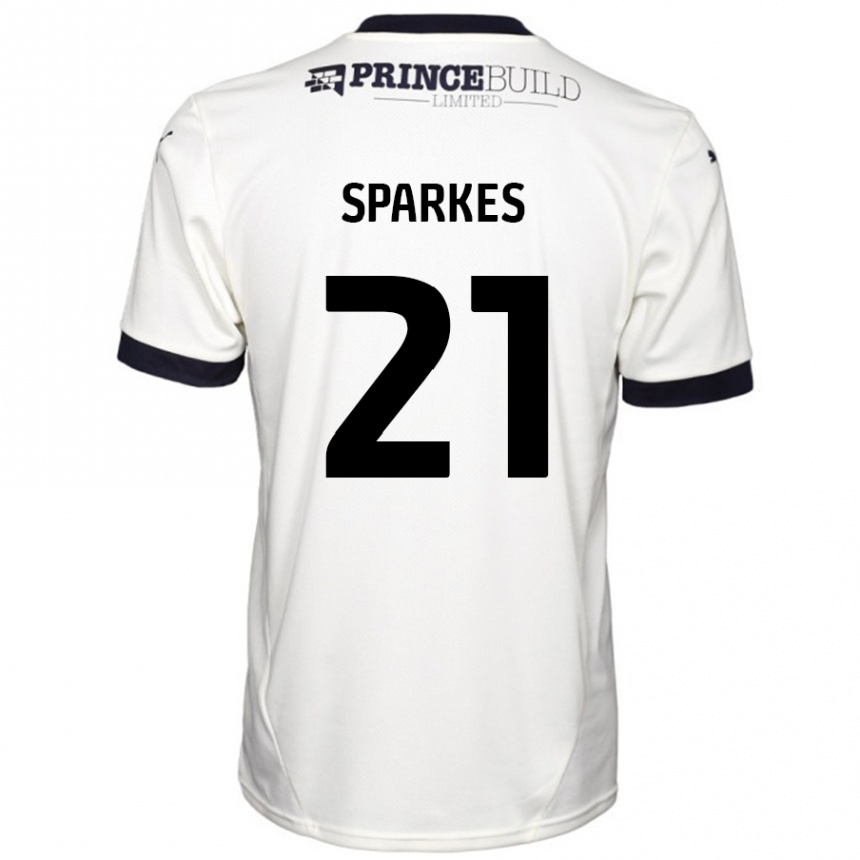 Men Football Jack Sparkes #21 Off White Black Away Jersey 2024/25 T-Shirt Australia