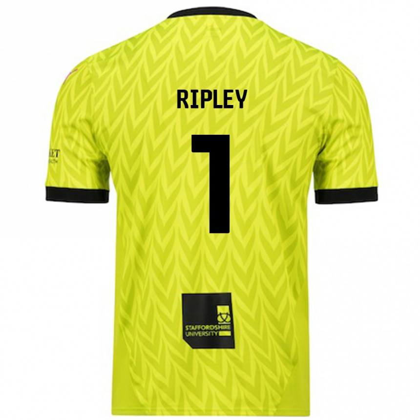 Men Football Connor Ripley #1 Fluorescent Green Away Jersey 2024/25 T-Shirt Australia