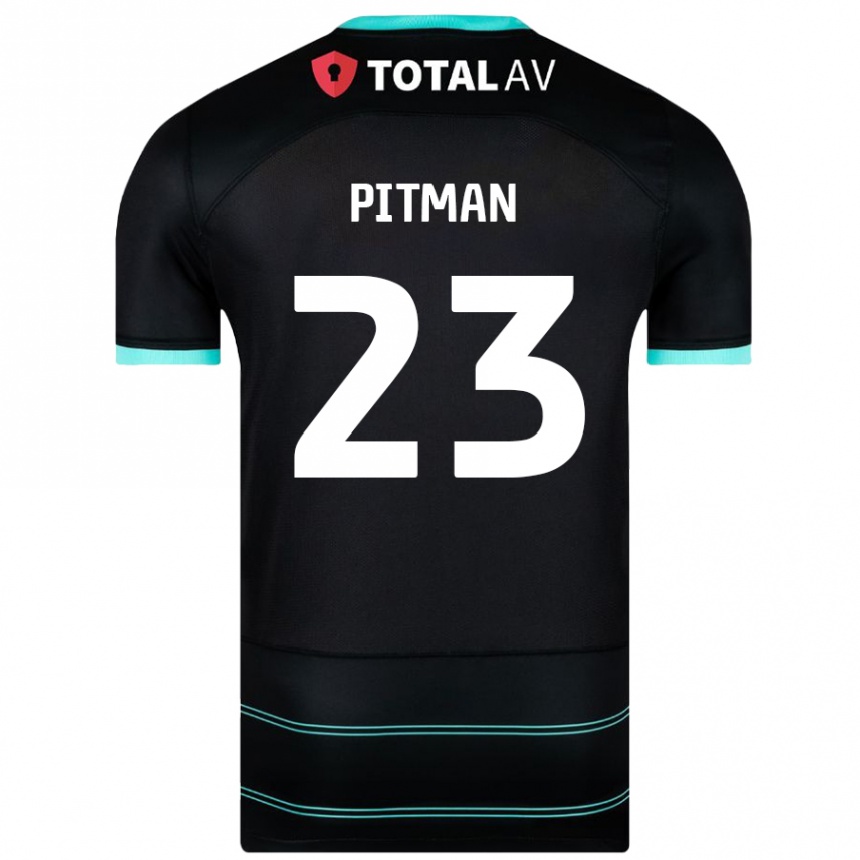 Men Football Emily Pitman #23 Black Away Jersey 2024/25 T-Shirt Australia