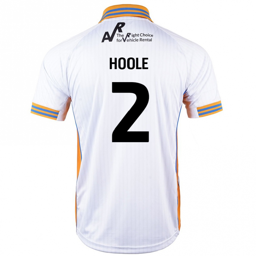 Men Football Luca Hoole #2 White Away Jersey 2024/25 T-Shirt Australia