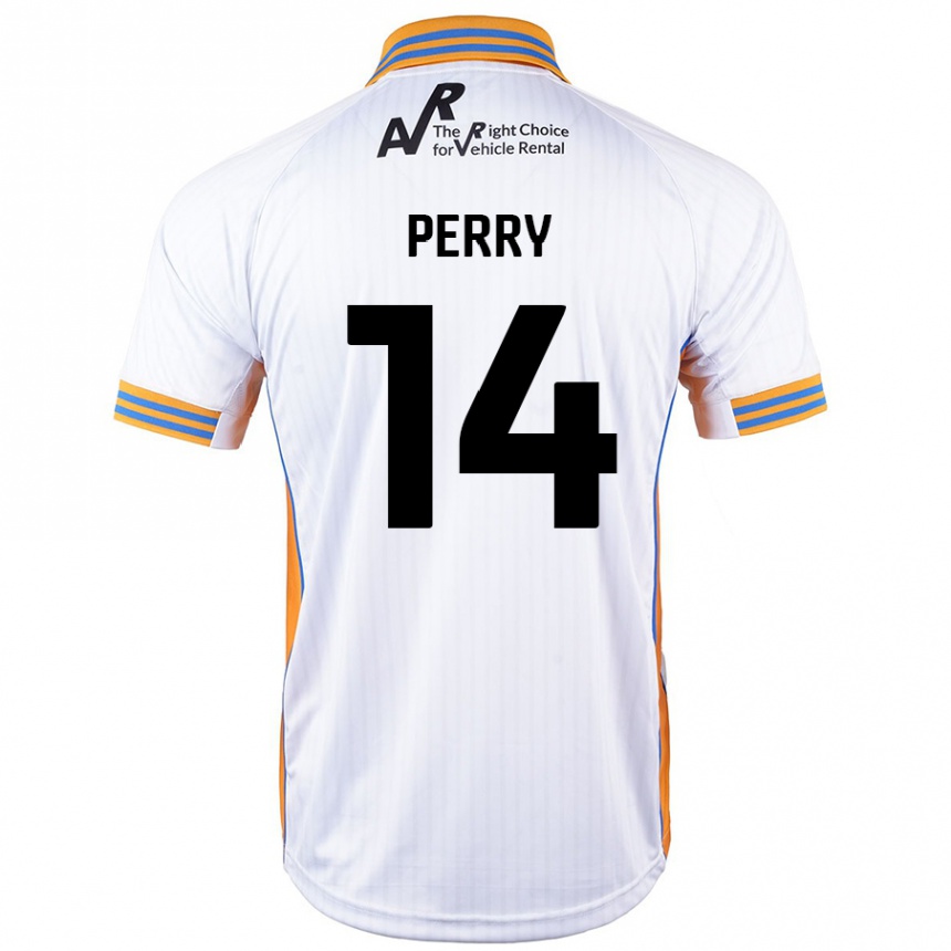 Men Football Taylor Perry #14 White Away Jersey 2024/25 T-Shirt Australia