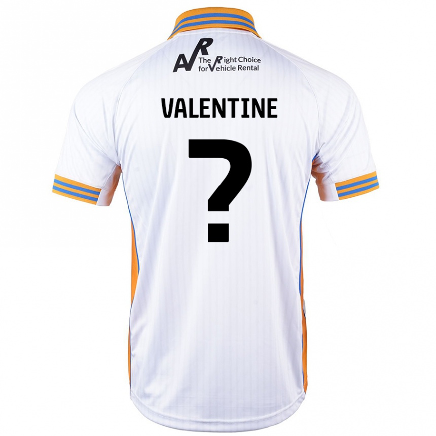 Men Football Jayden Valentine #0 White Away Jersey 2024/25 T-Shirt Australia