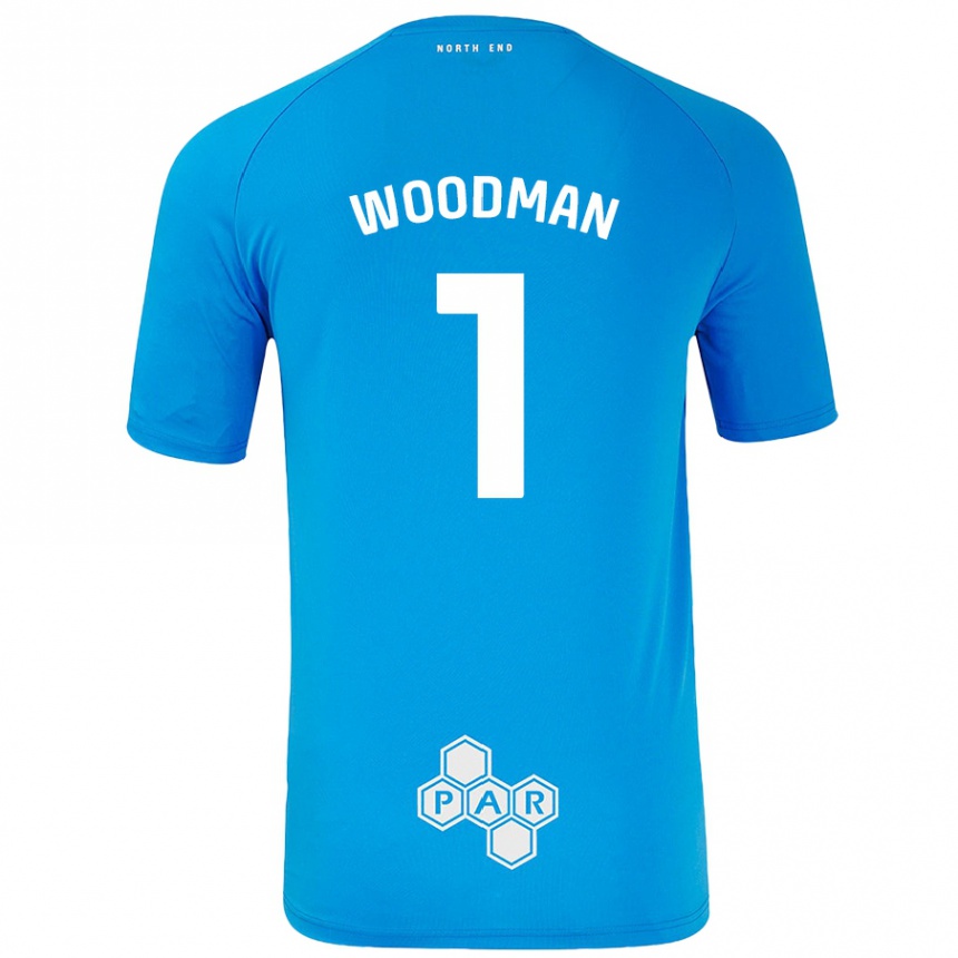 Men Football Freddie Woodman #1 Sky Blue Away Jersey 2024/25 T-Shirt Australia