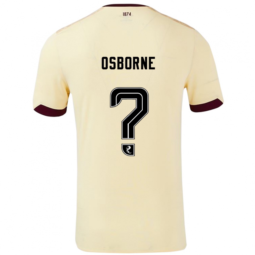 Men Football Alfie Osborne #0 Cream Burgundy Away Jersey 2024/25 T-Shirt Australia