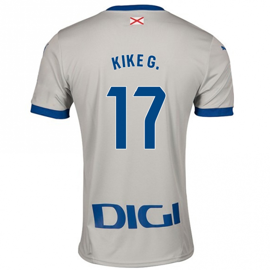 Men Football Kike García #17 Light Gray Away Jersey 2024/25 T-Shirt Australia