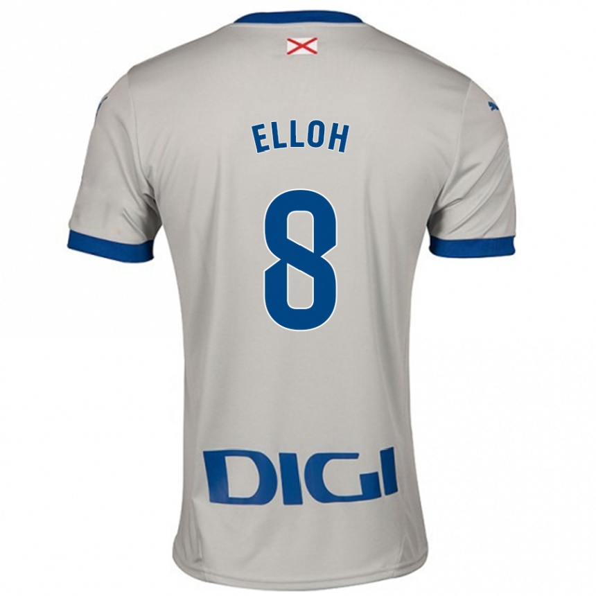 Men Football Rebecca Elloh #8 Light Gray Away Jersey 2024/25 T-Shirt Australia