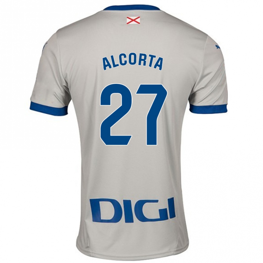 Men Football Alaitz Alcorta #27 Light Gray Away Jersey 2024/25 T-Shirt Australia