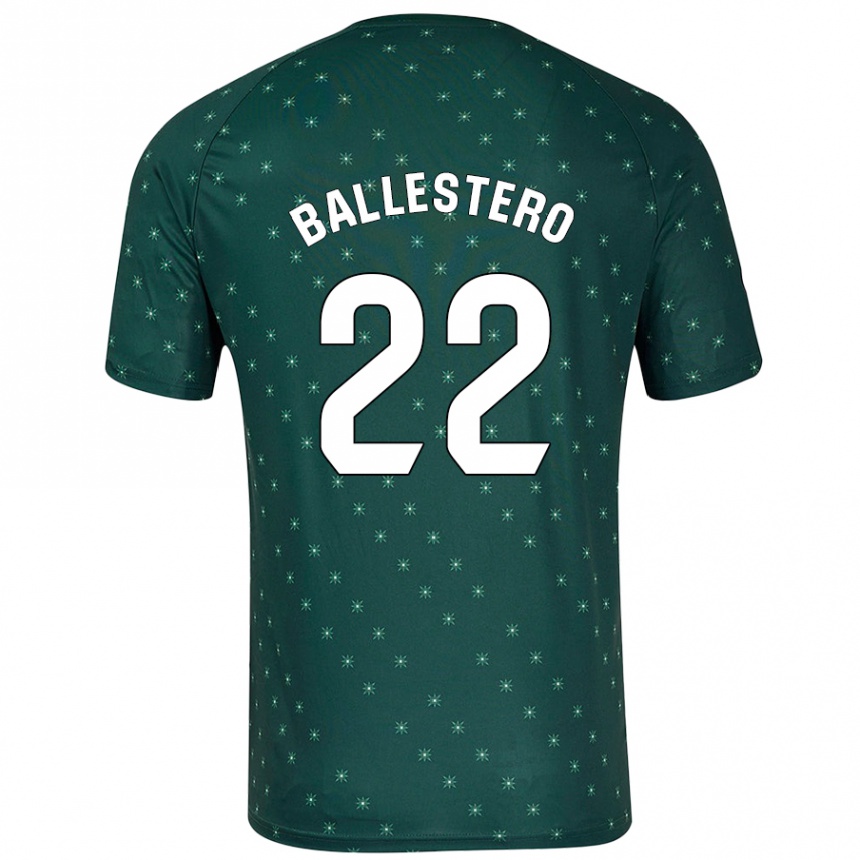 Men Football Carlos Ballestero #22 Dark Green Away Jersey 2024/25 T-Shirt Australia