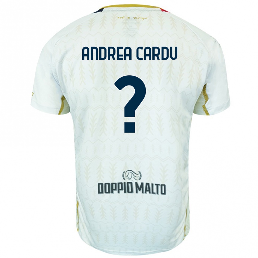 Men Football Gian Andrea Cardu #0 White Away Jersey 2024/25 T-Shirt Australia