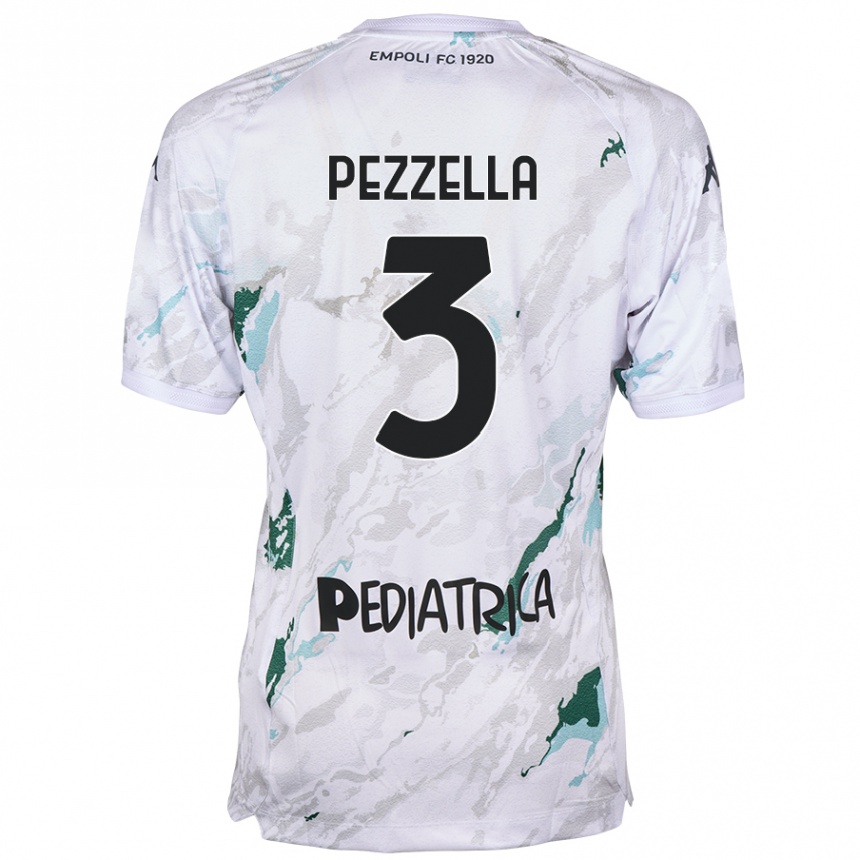 Men Football Giuseppe Pezzella #3 Grey Away Jersey 2024/25 T-Shirt Australia