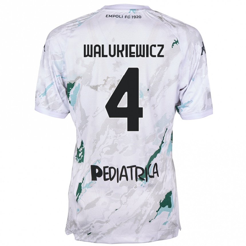 Men Football Sebastian Walukiewicz #4 Grey Away Jersey 2024/25 T-Shirt Australia