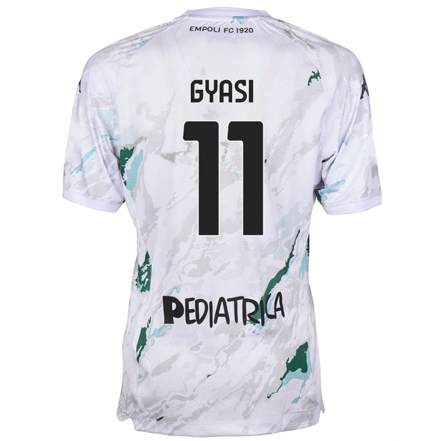 Men Football Emmanuel Gyasi #11 Grey Away Jersey 2024/25 T-Shirt Australia