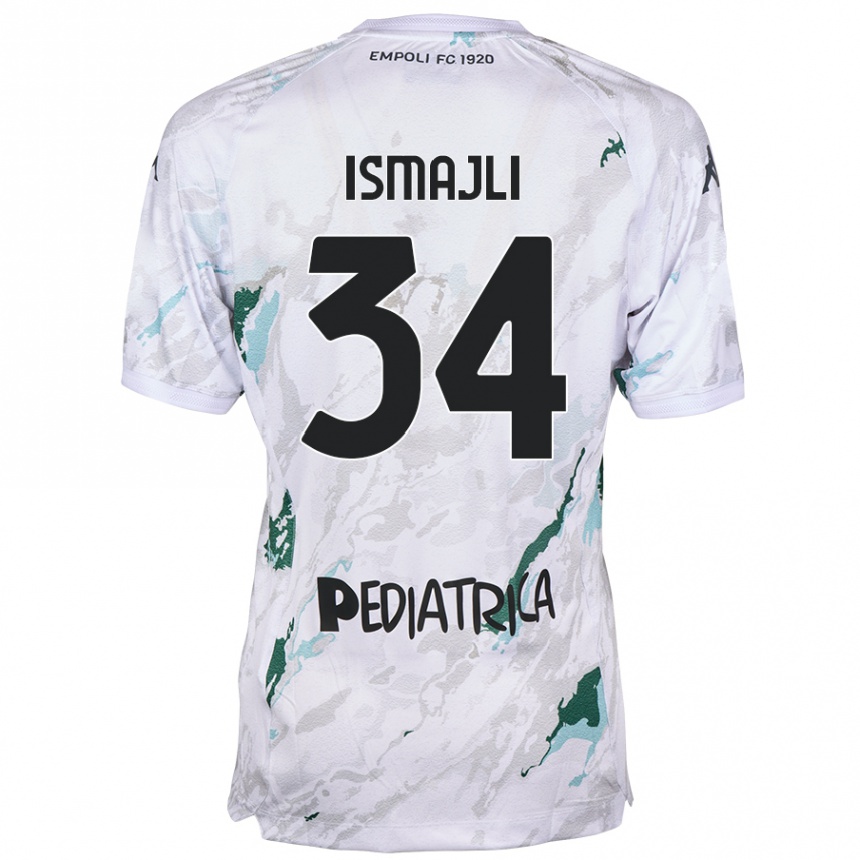 Men Football Ardian Ismajli #34 Grey Away Jersey 2024/25 T-Shirt Australia