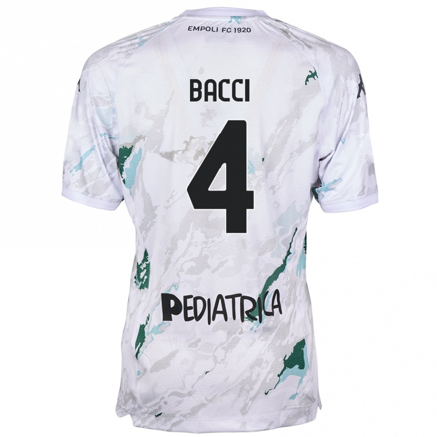 Men Football Jacopo Bacci #4 Grey Away Jersey 2024/25 T-Shirt Australia