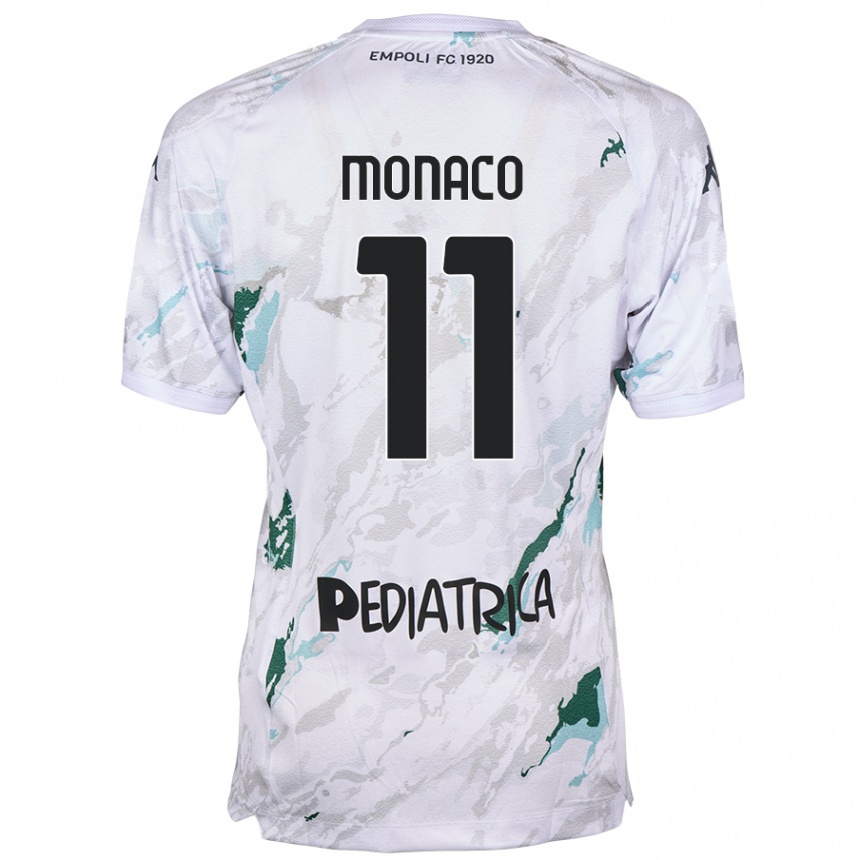 Men Football Salvatore Monaco #11 Grey Away Jersey 2024/25 T-Shirt Australia