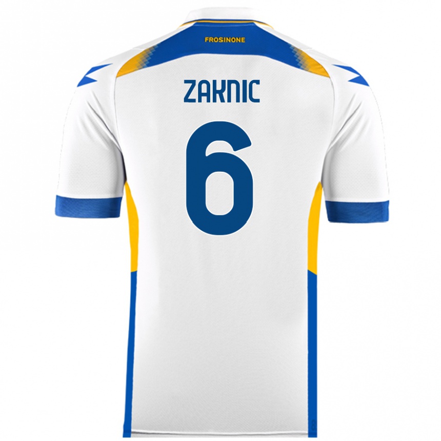 Men Football Lazar Zaknic #6 White Away Jersey 2024/25 T-Shirt Australia