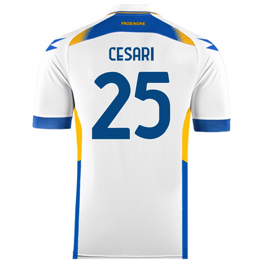 Men Football Nicolò Cesari #25 White Away Jersey 2024/25 T-Shirt Australia