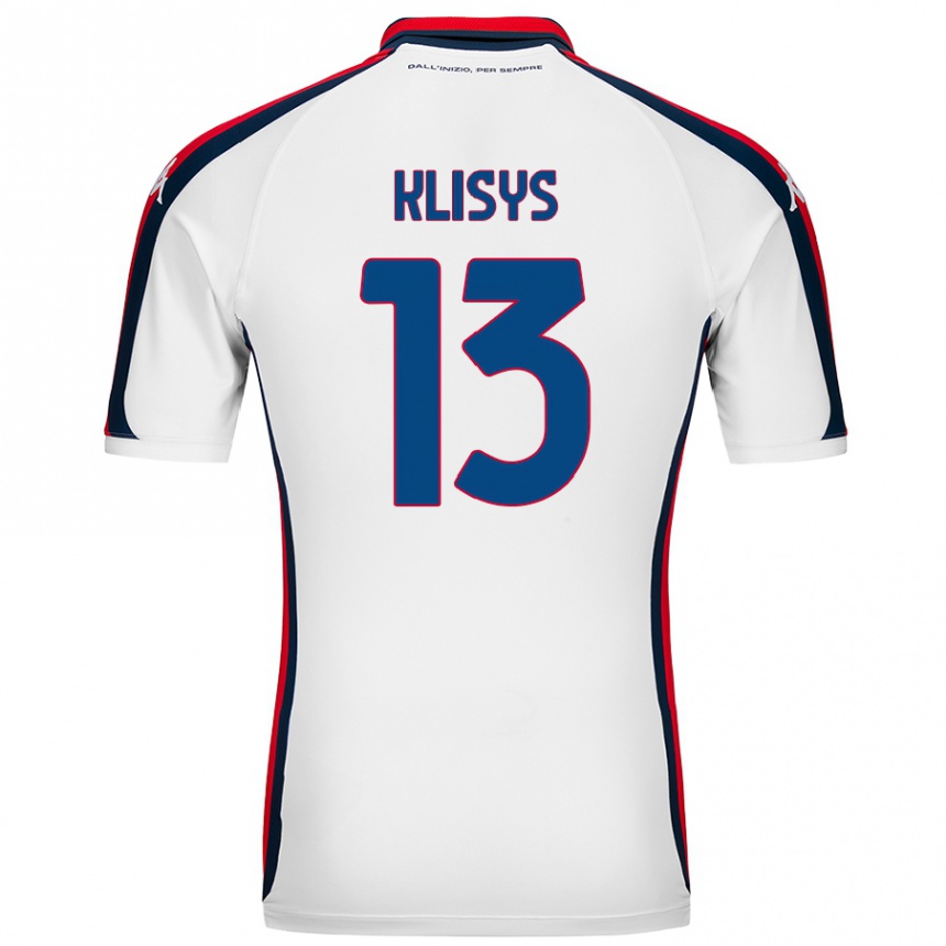 Men Football Lukas Klisys #13 White Away Jersey 2024/25 T-Shirt Australia